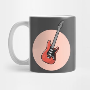 Guitar Cartoon Vector Icon Illustration Mug